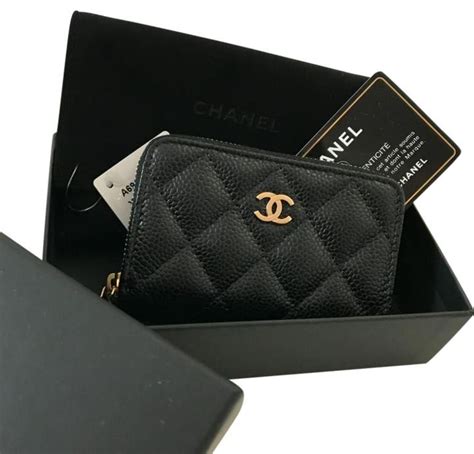 chanel key holder hk|chanel card holder zip around.